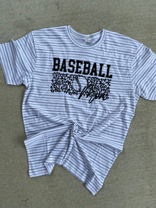 Striped Baseball Mom