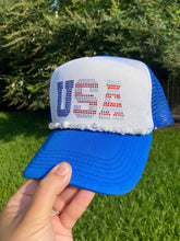 Load image into Gallery viewer, USA Rhinestone Hat
